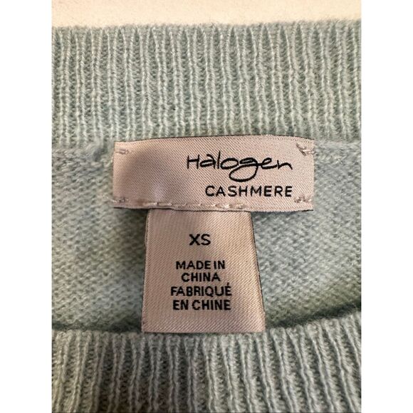 Halogen two-tone raglan cashmere pullover sweater, size XS - Picture 2 of 6